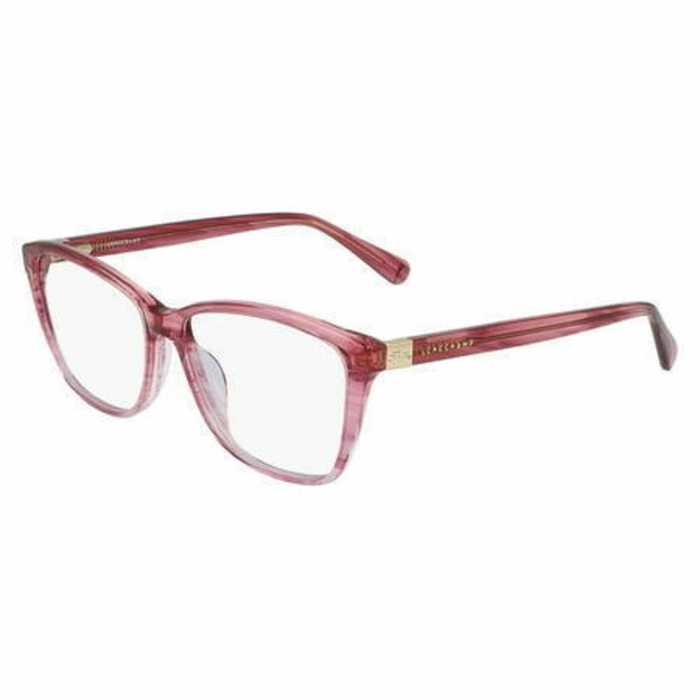 NEW Longchamp LO 2659 617 Crystal Striped Rose Eyeglasses 51/14/140 with Case